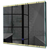 Specchio LED Quadrato | Pulsante touch | Luce bianca calda - Reyze Serie Edge Modello 3